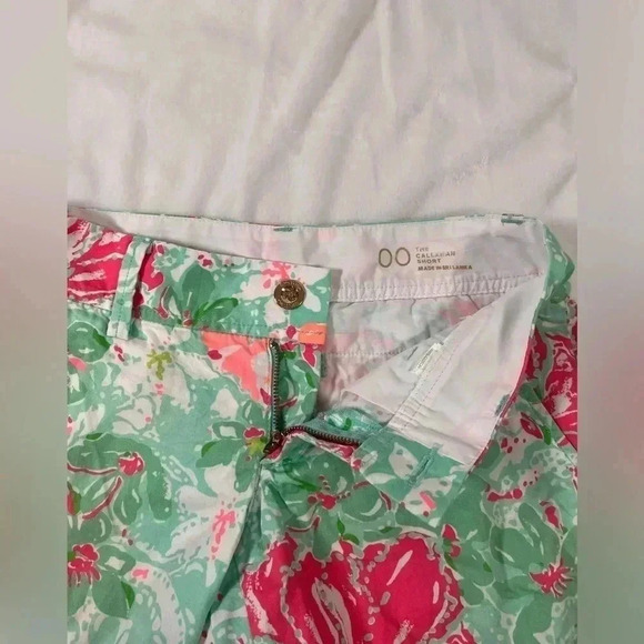 Lilly Pulitzer Women's Size 00 The Callahan Short Mint Green Pink Floral - Picture 4 of 9